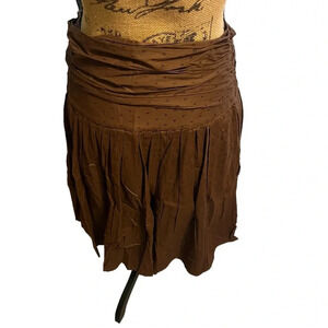 Inc International Brown Eyelet Dropwaist Cotton Skirt 4